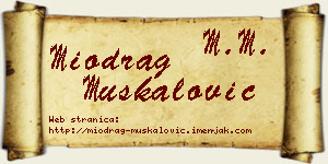 Miodrag Muskalović vizit kartica